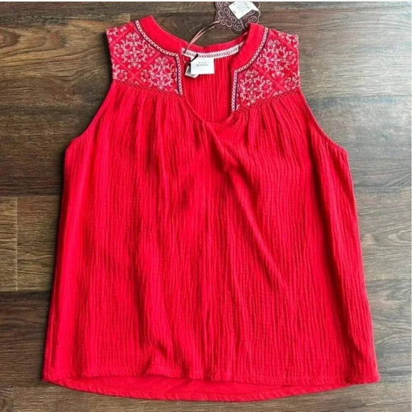 NEW Knox Rose Tank Top Red | Embroidered Tank Top | Knox Rose Tank Top - Picture 1 of 7